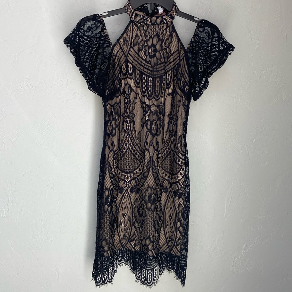 Material Girl Back Lined Lace Dress